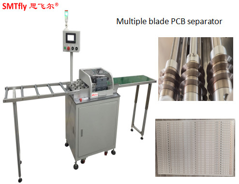 Multiple Blade PCB Separator 1.0mm Thickness SMT Precision pcb cutting Machine for LED Lighting