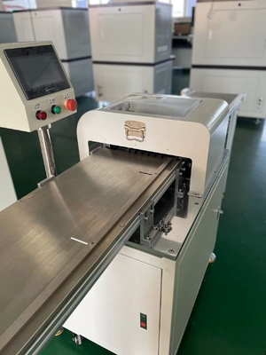 PCB Depaneling Machine With High Speed Steel Blades And Conveyor Belt Line