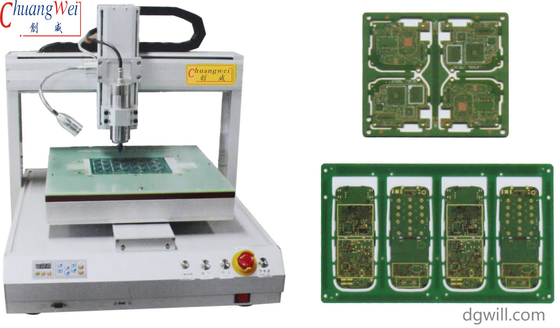 High Precision 3 Axis Desktop PCB Router Machine for 0.02mm Drive System Repeatability
