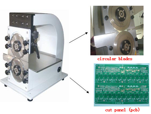 200mm/S Mini Cutting Shear PCB Depanelizer With Two CAB Circle Blades