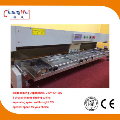 LCD Display Automatic Glass Cutting Machine 3 Circular Blades,PCB Separator