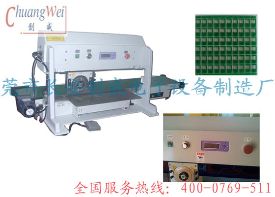 pcb depaneling 2 Blades Fiber Glass 0.6mm FR4 PCB Separation With Convey Belt And CE Approved